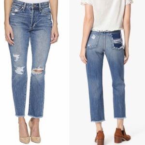 NEW Joes The Smith Caryn High Rise Straight Ankle Distressed Jeans Size 32 NWT